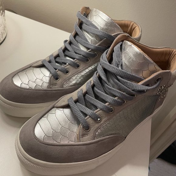 Silver Studded Platform Sneakers (37) - Picture 3 of 8